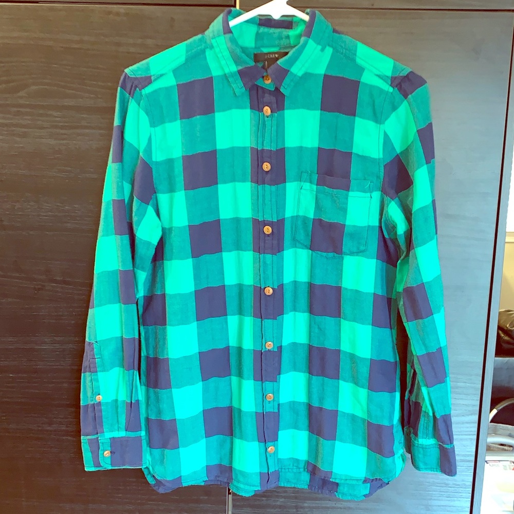 BNWOT Jcrew Plaid Button-up Flannel Shirt